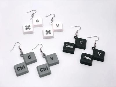 Copy Paste Keycap Earrings   