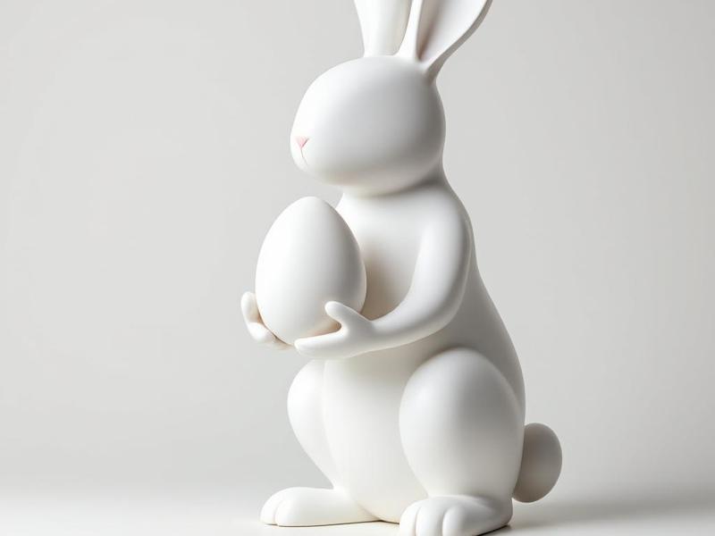 Rustic Easter Bunny Figurine – Farmhouse Style