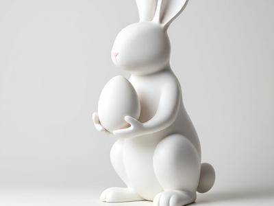 Rustic Easter Bunny Figurine – Farmhouse Style