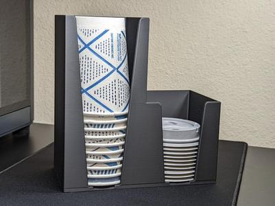 Coffee Cup & Lid Holder Stand - Keurig and Ninja