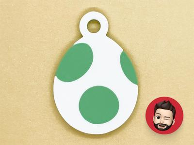 Mario egg keychain