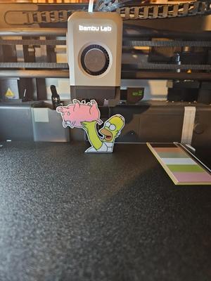 Spider Pig Homer Simpson keychain or wall hanger