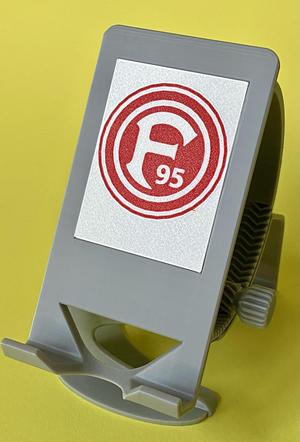 Multi-color Cover Plate for revised Phone Holder (here: Fortuna Düsseldorf)
