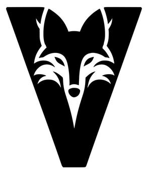 Fox alphabet: Letter V (version 2)