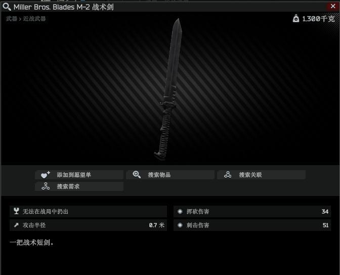Miller Broo. Blades M-2 战术剑