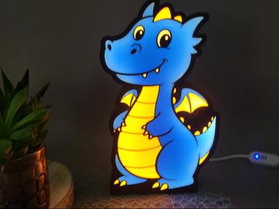 Sweet Dragon Lamp Night Light - Children's Room Decoration