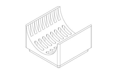 Grooved Gridfinity Tray with Separator
