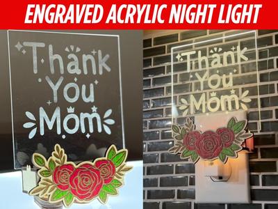 Night Light Acrylic Insert Holder SVG