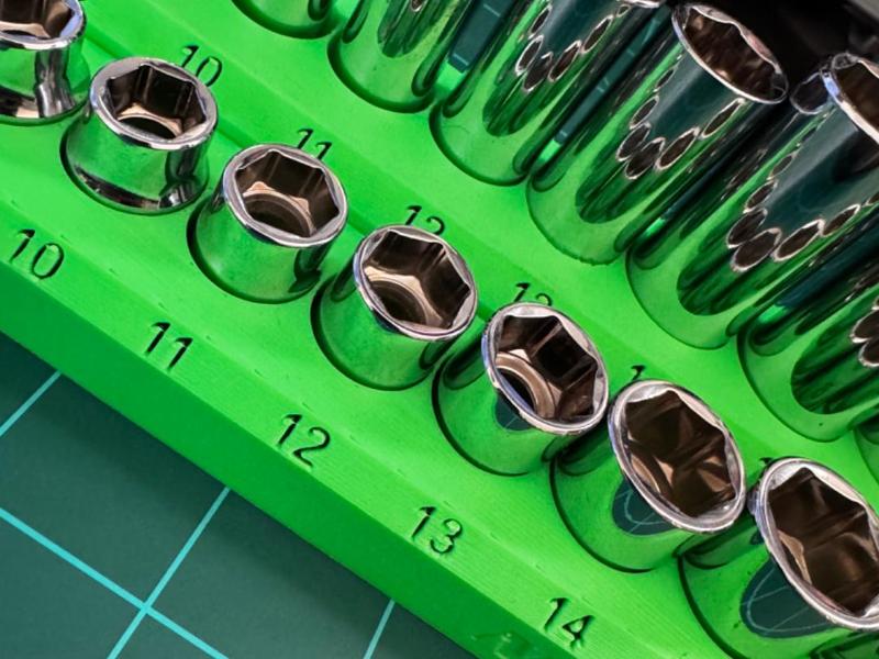 1/4 socket organizer magnetic embedded 