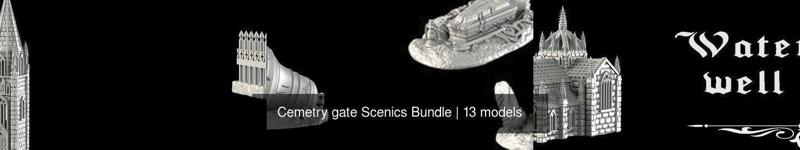 Cemetry gate Scenics Bundle 3D Model Collection