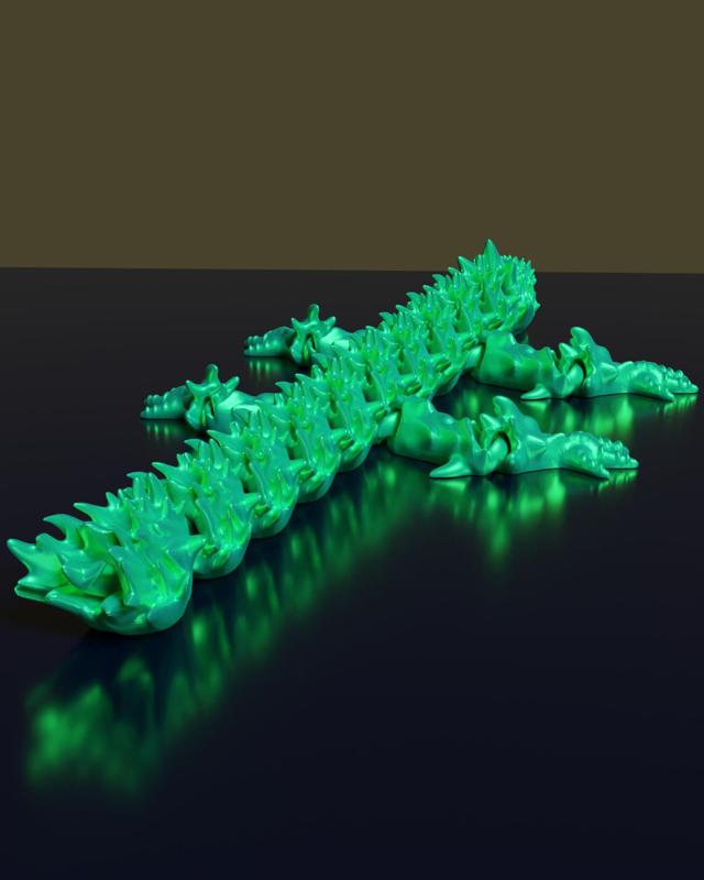 Flexi Ancient Dragon - Support free - Print in Place