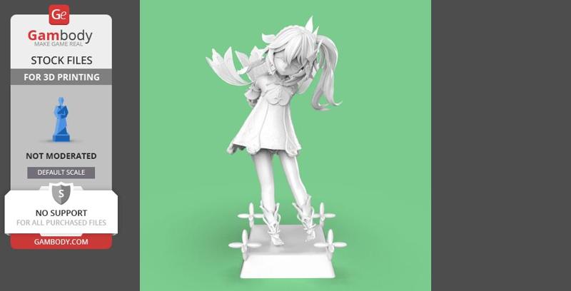 Nahida "Lesser Lord Kusanali" Genshin (4th attack pose) 3D Printing Figurine | Assembly