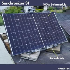 Sunchronizer S1 - 400W module solartracker for elevation axis by Nerdiy.de   