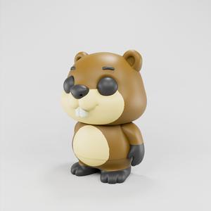 Flexy Beaver Figurine + Keychain 