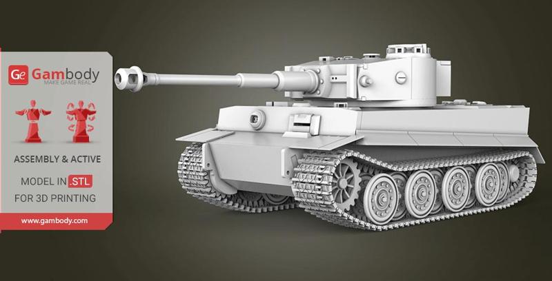 Tiger I Tank 3D Printing Model | Assembly