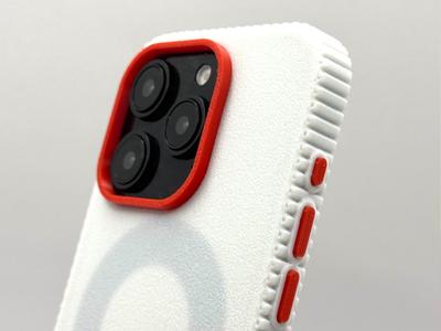 iPhone 15 Pro Zigzag Case Customizable Button