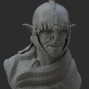 Orc Bust 3D Printing Figurine | Assembly