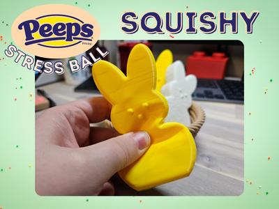Easter Bunny Peeps Stress ''Ball'' - TPU
