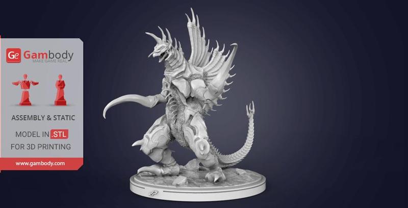 Gigan Millennium Era 3D Printing Figurine | Assembly