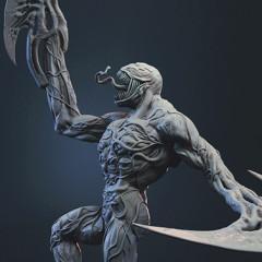 Riot Symbiote in Diorama STL Files for 3D Printing | Assembly Model