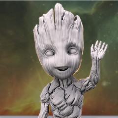 Hello! Groot 3D Printing Figurine | Assembly