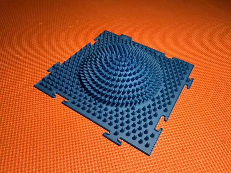 Massage Puzzle Mat - Acupressure Spikes on Hemisphere 240x240 mm