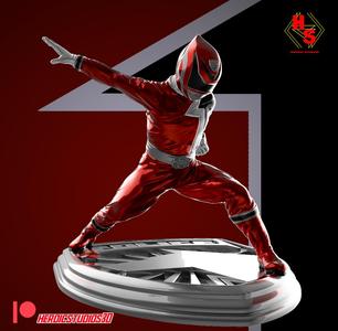 Red SPD Ranger Statue 