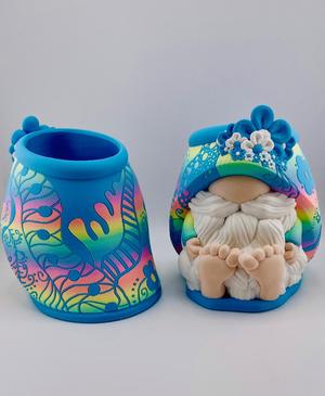 Shy Guy Gnome Planter Painted