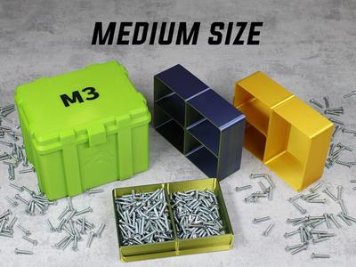 Small parts/fasteners organizer box (medium)