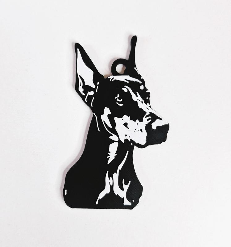 Doberman keychain