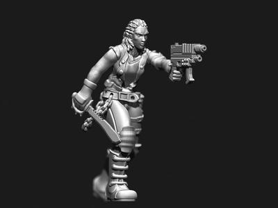 female human Street samurai from shadowrun rpg