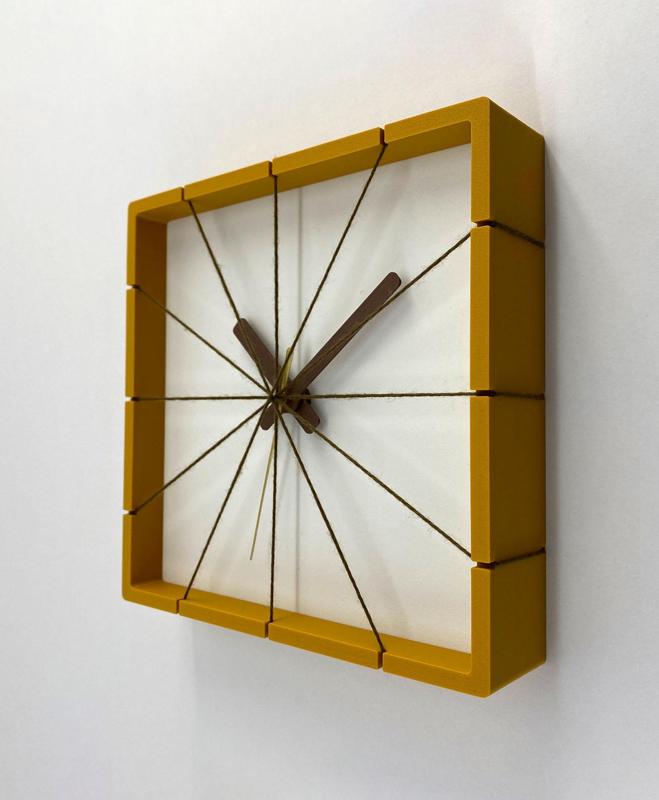 Timeline Clock - Wall Shelf Mantel Desk Clock - String Clock