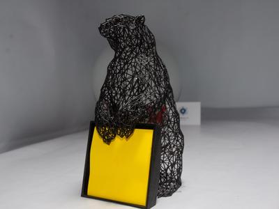 Geometric Bear Sticky Note Holder for Resin or SLA 
