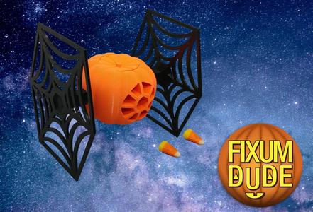 Pumpkin PIE Fighter (Halloween Themed Star Wars TIE Fighter) 