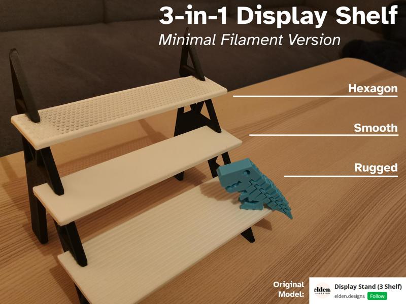 3-in-1 Display Shelf - Minimal Filament Version