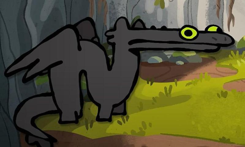 Toothless dragon  from "How to Train Your Dragon"