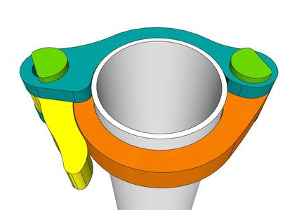 Strong quick-release tube clamp | fully printable | scalable