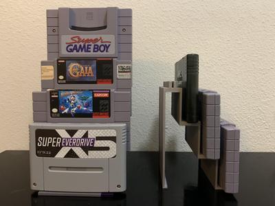 Universal SNES Cartridge Stands (NTSC + PAL) (4x and 1x)