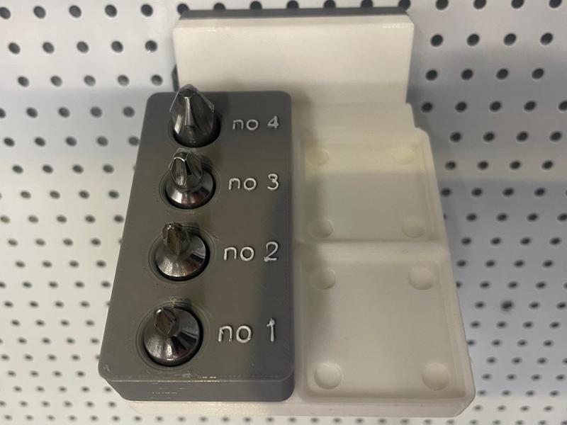 socket holder for phillips head no1 to no4, 1/4" drive ratchet