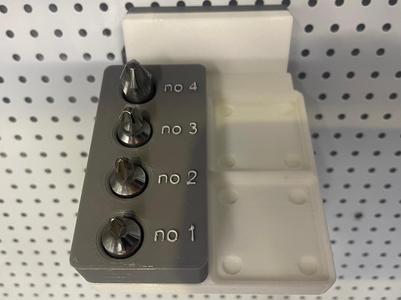 socket holder for phillips head no1 to no4, 1/4" drive ratchet
