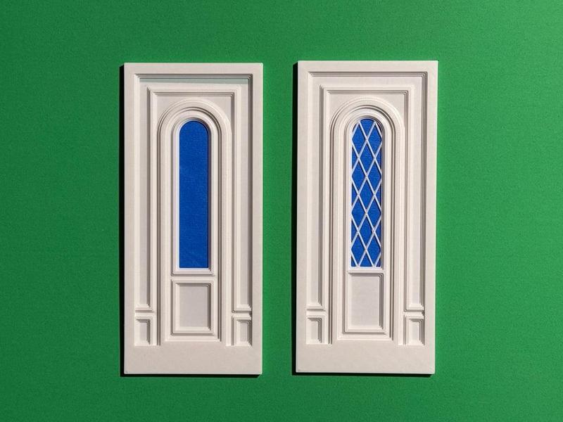 VICTORIAN DOORS 1:12 DOLLHOUSE SCALE