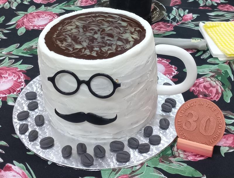 Cake toppers moustache and spectacles