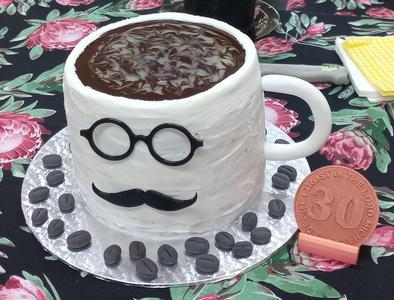 Cake toppers moustache and spectacles