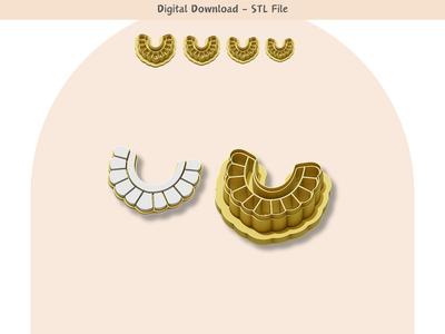 Tribal Style 14 Clay Cutter for Polymer Clay, Digital STL File