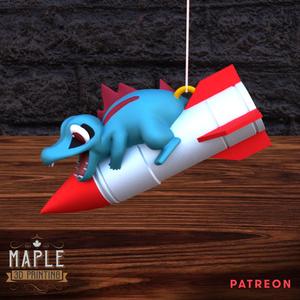 Missile Totodile - Christmas - Pokemon - Mistletoe