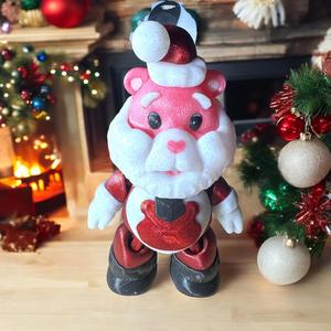 Santa Care Bear, Print in Place, Articulating, Flexi, Flexible