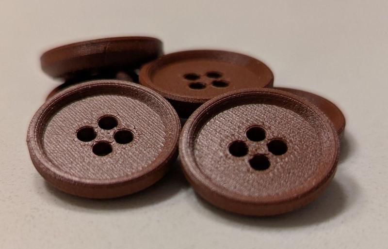 Button - Parametric customizable OpenSCAD (SCAD) clothes repair sewing buttons