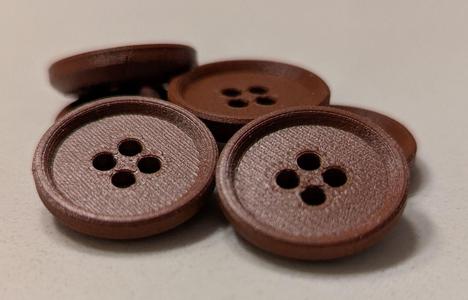 Button - Parametric customizable OpenSCAD (SCAD) clothes repair sewing buttons