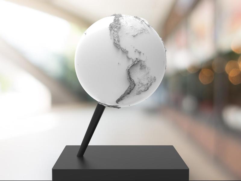 Topology globe of earth