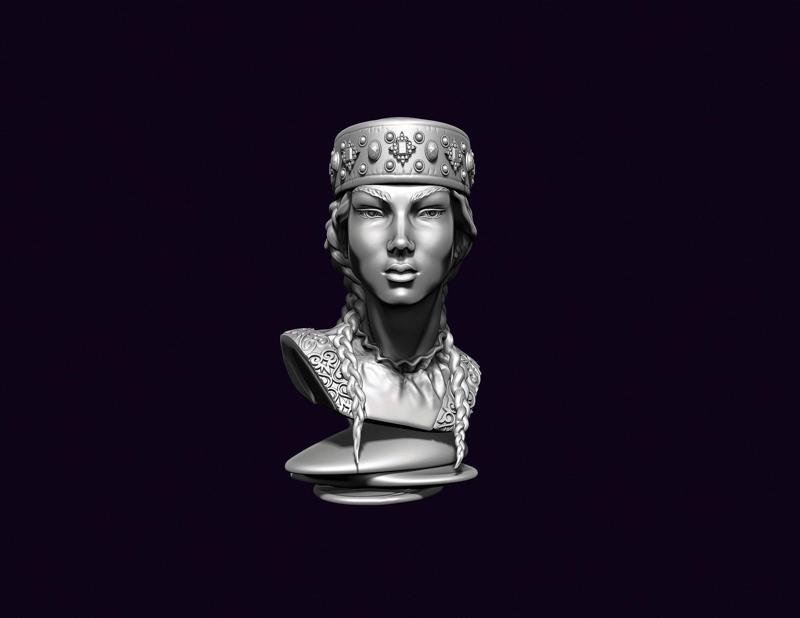 bust of an asian girl